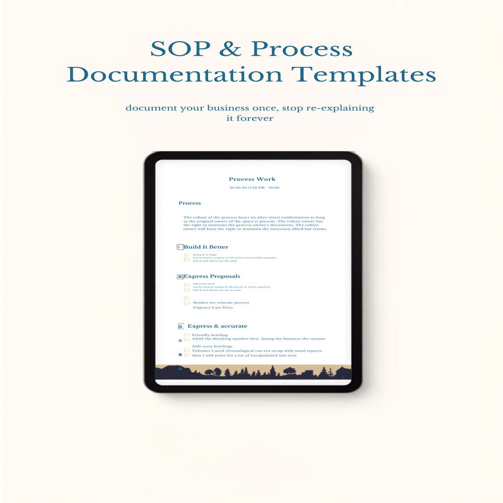 SOP & Process Documentation Templates by The Build Sheet