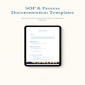 SOP & Process Documentation Templates by The Build Sheet