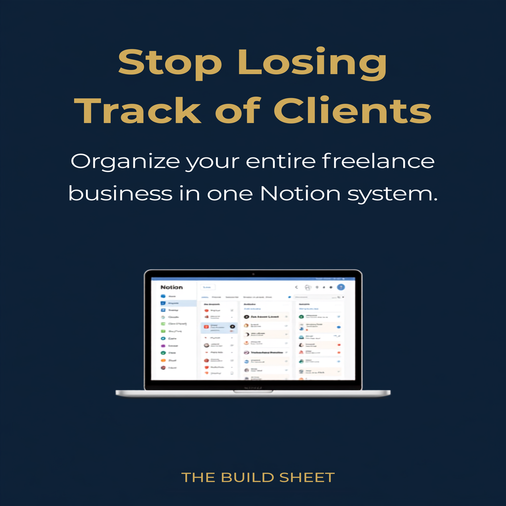 Command Center Notion Template — Stop Losing Track of Clients, organize your freelance business
