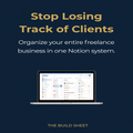 Command Center Notion Template — Stop Losing Track of Clients, organize your freelance business