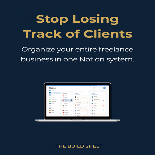 Command Center Notion Template — Stop Losing Track of Clients, organize your freelance business