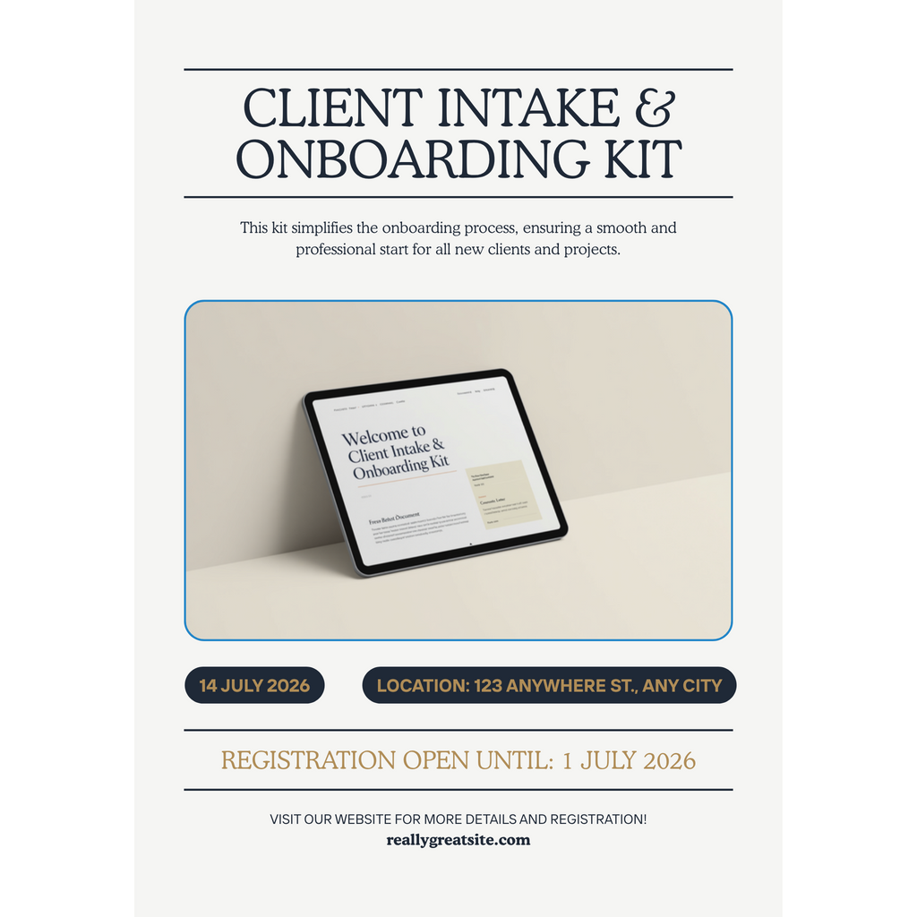 Client Intake & Onboarding Kit by The Build Sheet