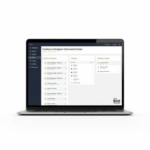 Freelance Designer Command Center — Notion System by The Build Sheet