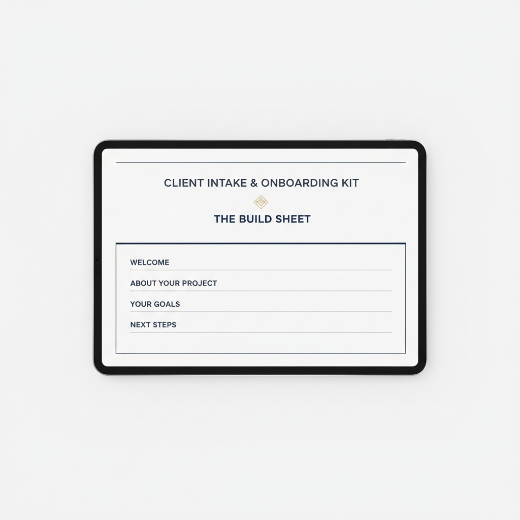 Client Intake & Onboarding Kit by The Build Sheet