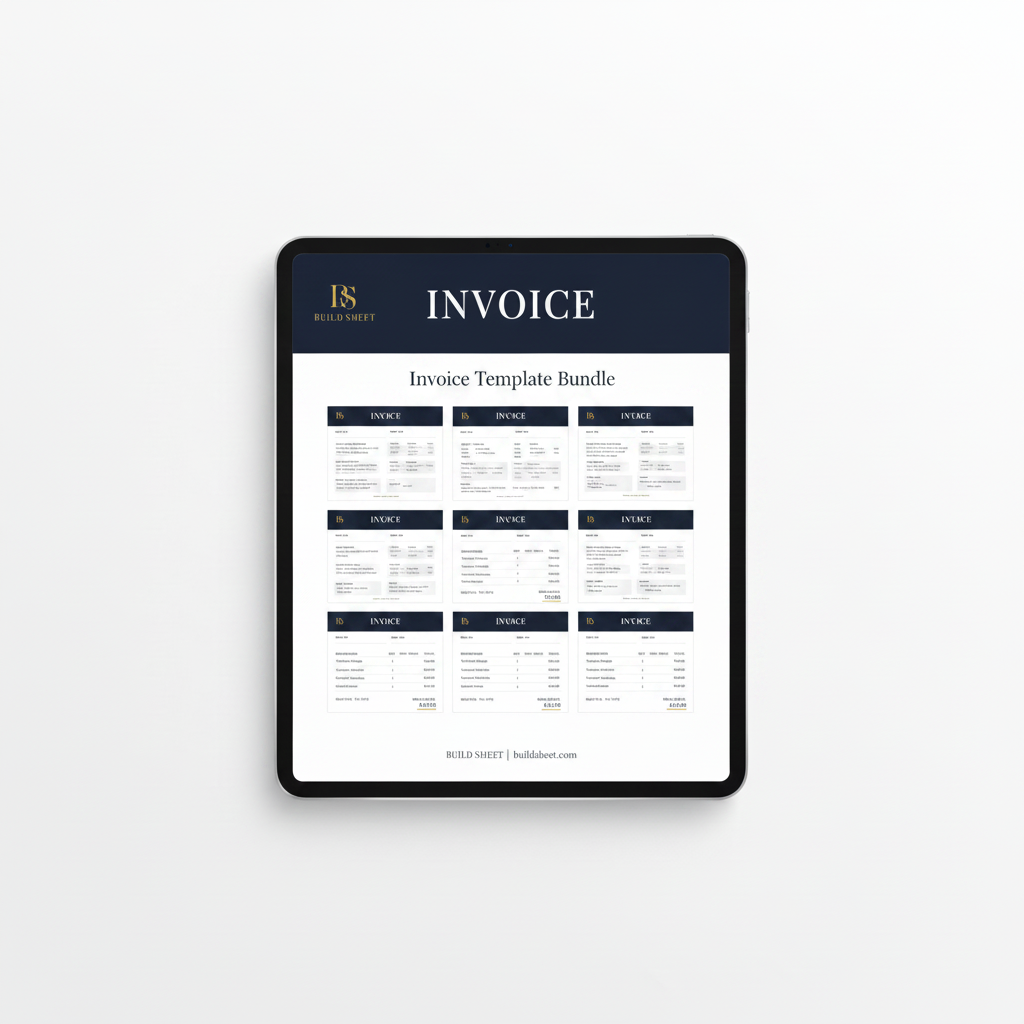 Invoice Template Bundle by The Build Sheet